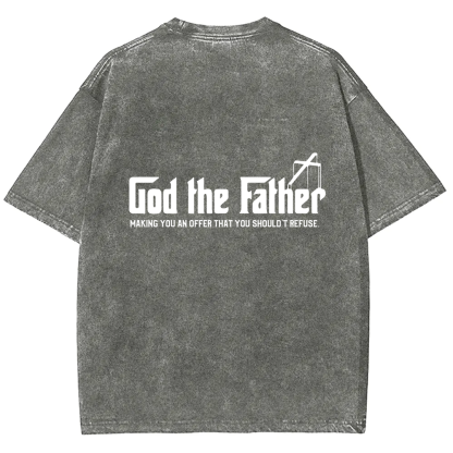 God The Father Christian Unisex Fit Washed T-Shirt