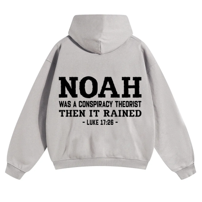 Noah Was a Conspiracy Theorist Unisex Solid Color Hoodie wearishow