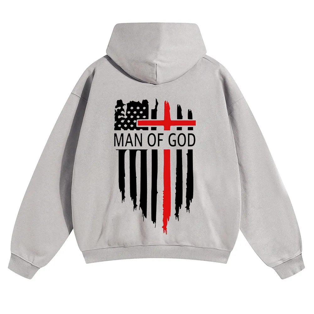 Man Of God Chrsitian Unisex Solid Color Hoodie wearishow