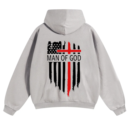 Man Of God Chrsitian Unisex Solid Color Hoodie wearishow