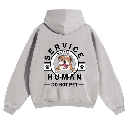 Wearishow Service Human, Do Not Pet - Personalized Custom Hoodie 