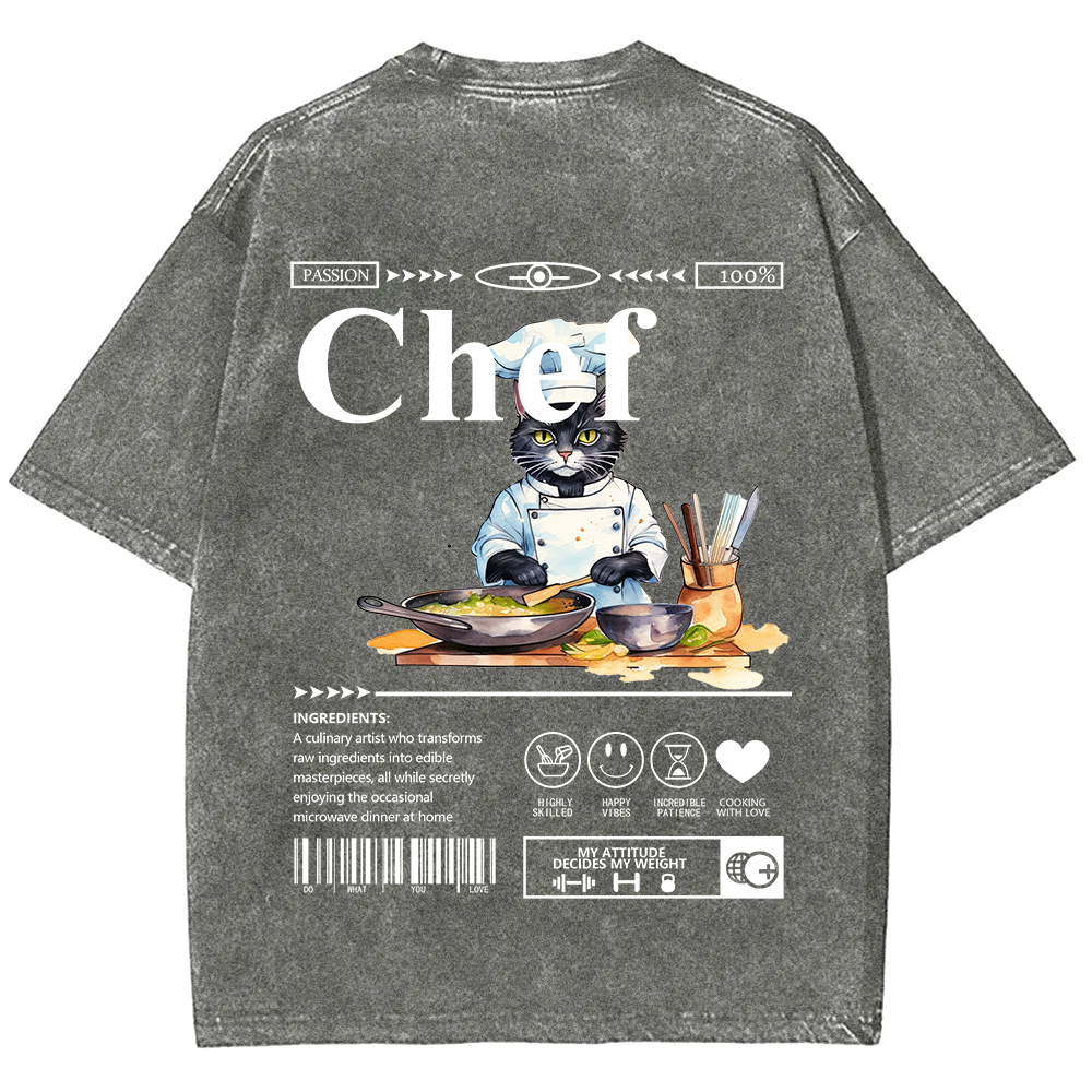 Chef Unisex Fit Washed T-Shirt