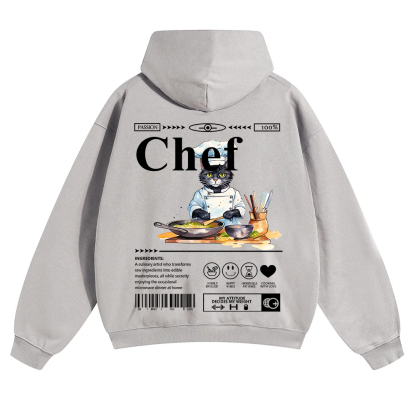 Chef Unisex Solid Color Hoodie wearishow