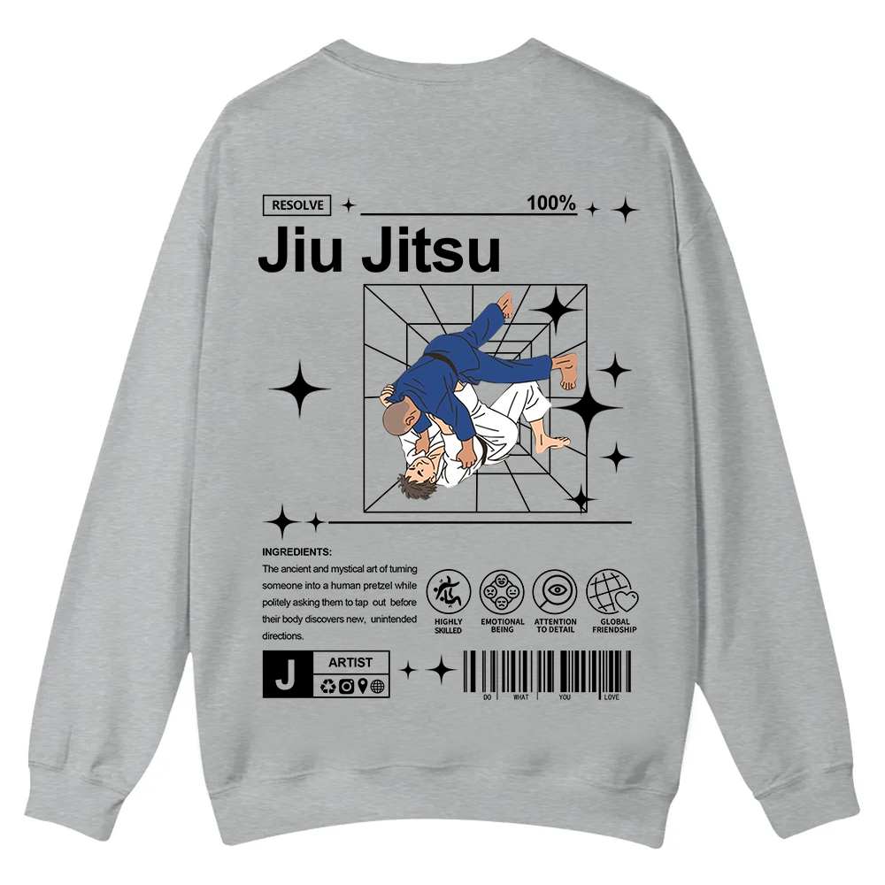 Jiu Jitsu Casual Crewneck Sweatshirt wearishow