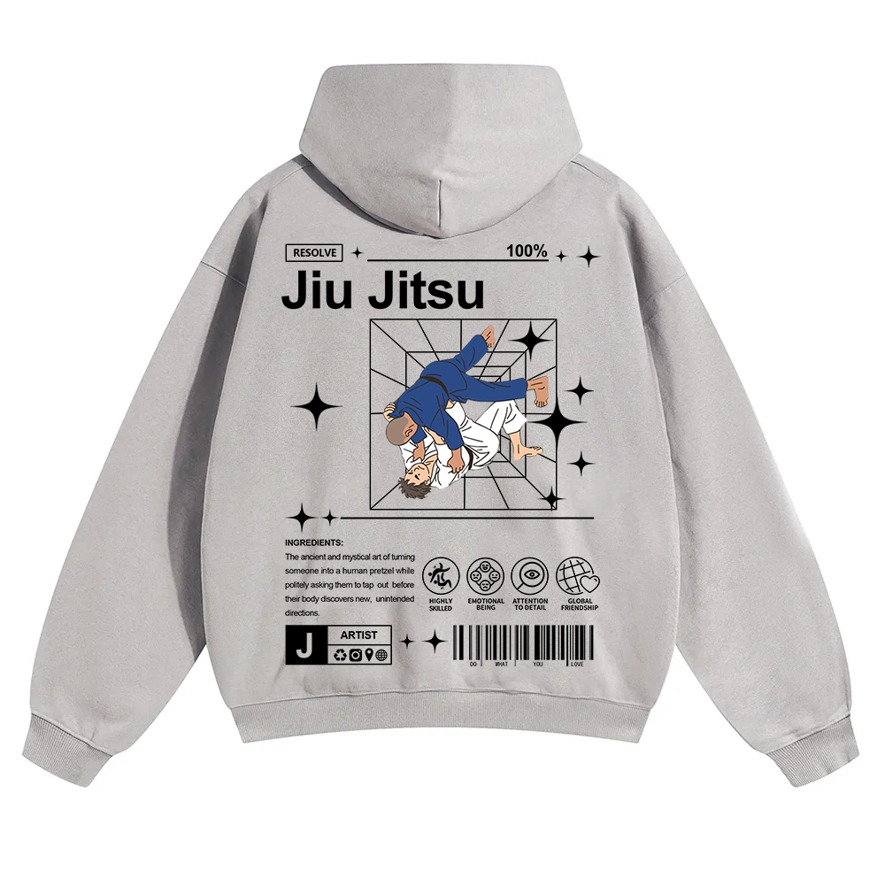 Jiu Jitsu Unisex Solid Color Hoodie wearishow