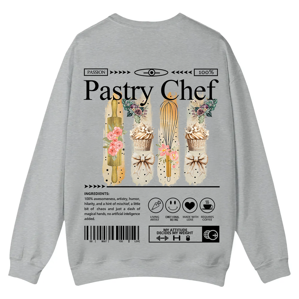Pastry Chef Casual Crewneck Sweatshirt wearishow