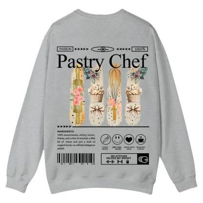 Pastry Chef Casual Crewneck Sweatshirt wearishow