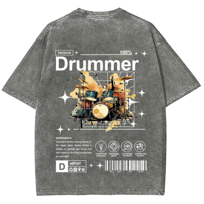 Drummer Unisex Fit Washed T-Shirt