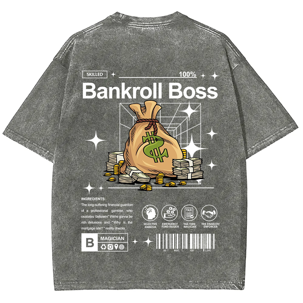 Bankroll Boss Unisex Fit Washed T-Shirt
