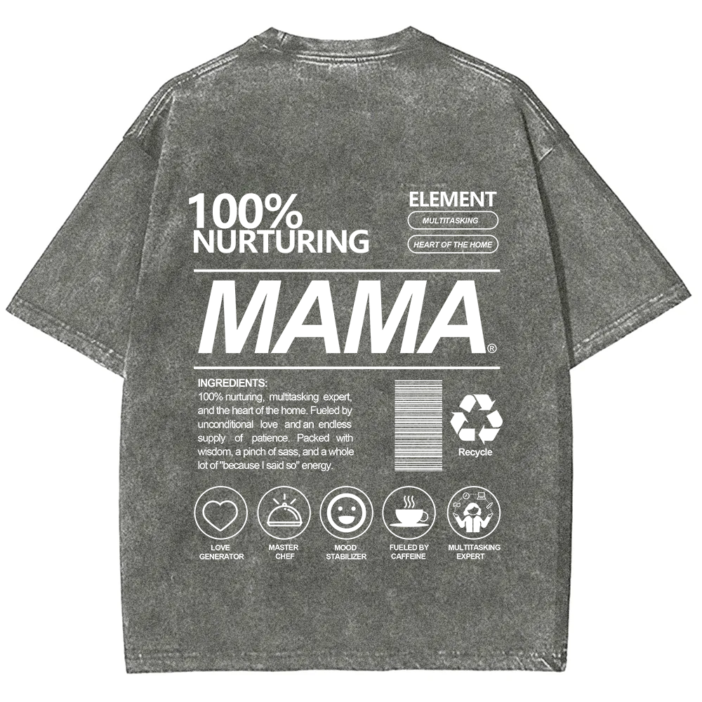 Mama Unisex Fit Washed T-Shirt