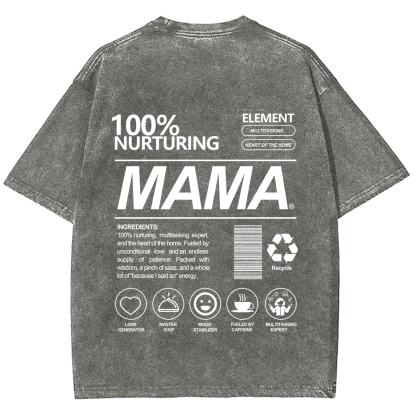 Mama Unisex Fit Washed T-Shirt