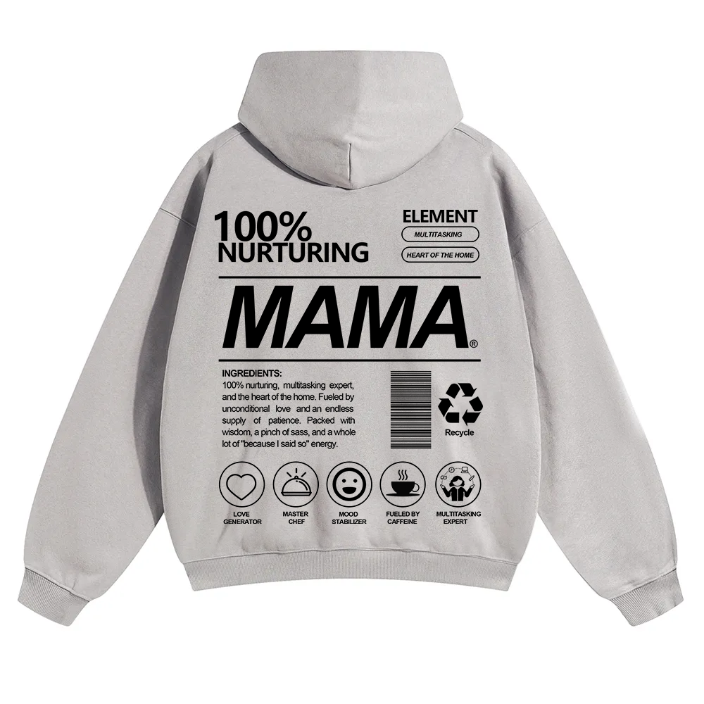 Mama Unisex Solid Color Hoodie wearishow