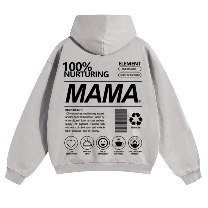 Mama Unisex Solid Color Hoodie wearishow