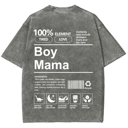 Boy Mama Unisex Fit Washed T-Shirt