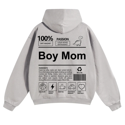 Boy Mom Unisex Solid Color Hoodie wearishow