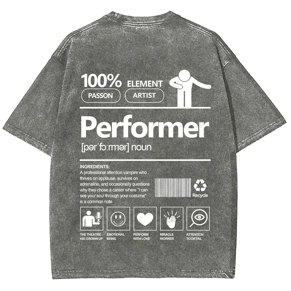 Performer Unisex Fit Washed T-Shirt