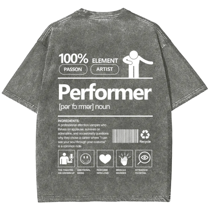 Performer Unisex Fit Washed T-Shirt
