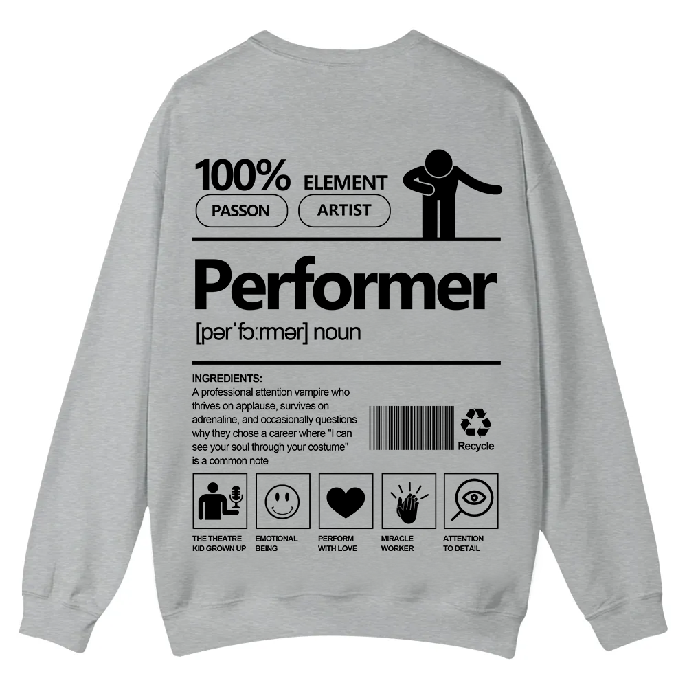 Performer Casual Crewneck Sweatshirt wearishow