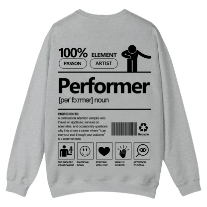 Performer Casual Crewneck Sweatshirt wearishow