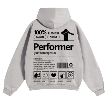 Performer Unisex Solid Color Hoodie wearishow