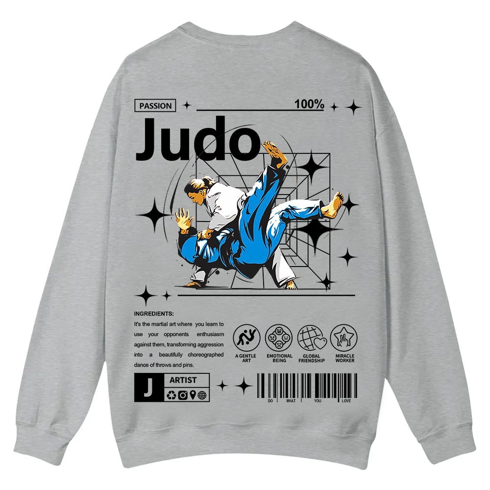 Judo Casual Crewneck Sweatshirt wearishow