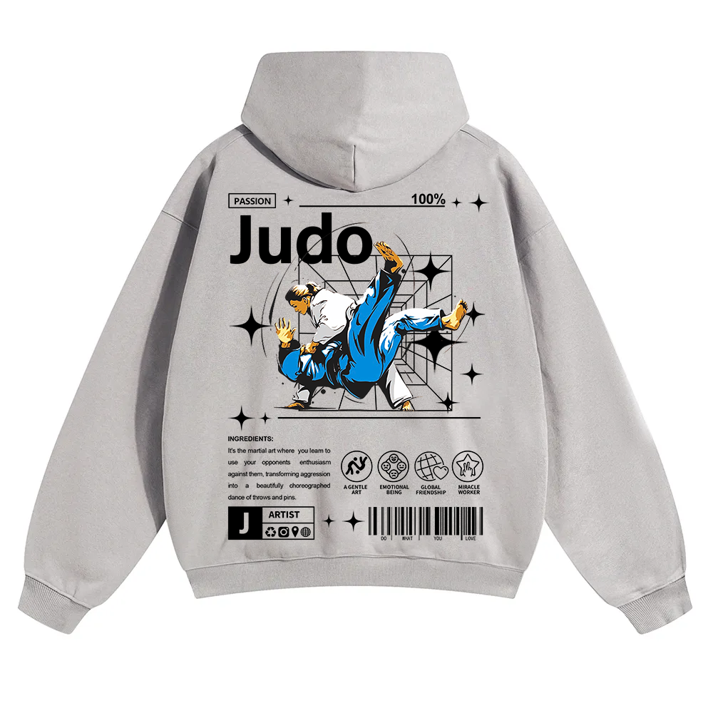 Judo Unisex Solid Color Hoodie wearishow