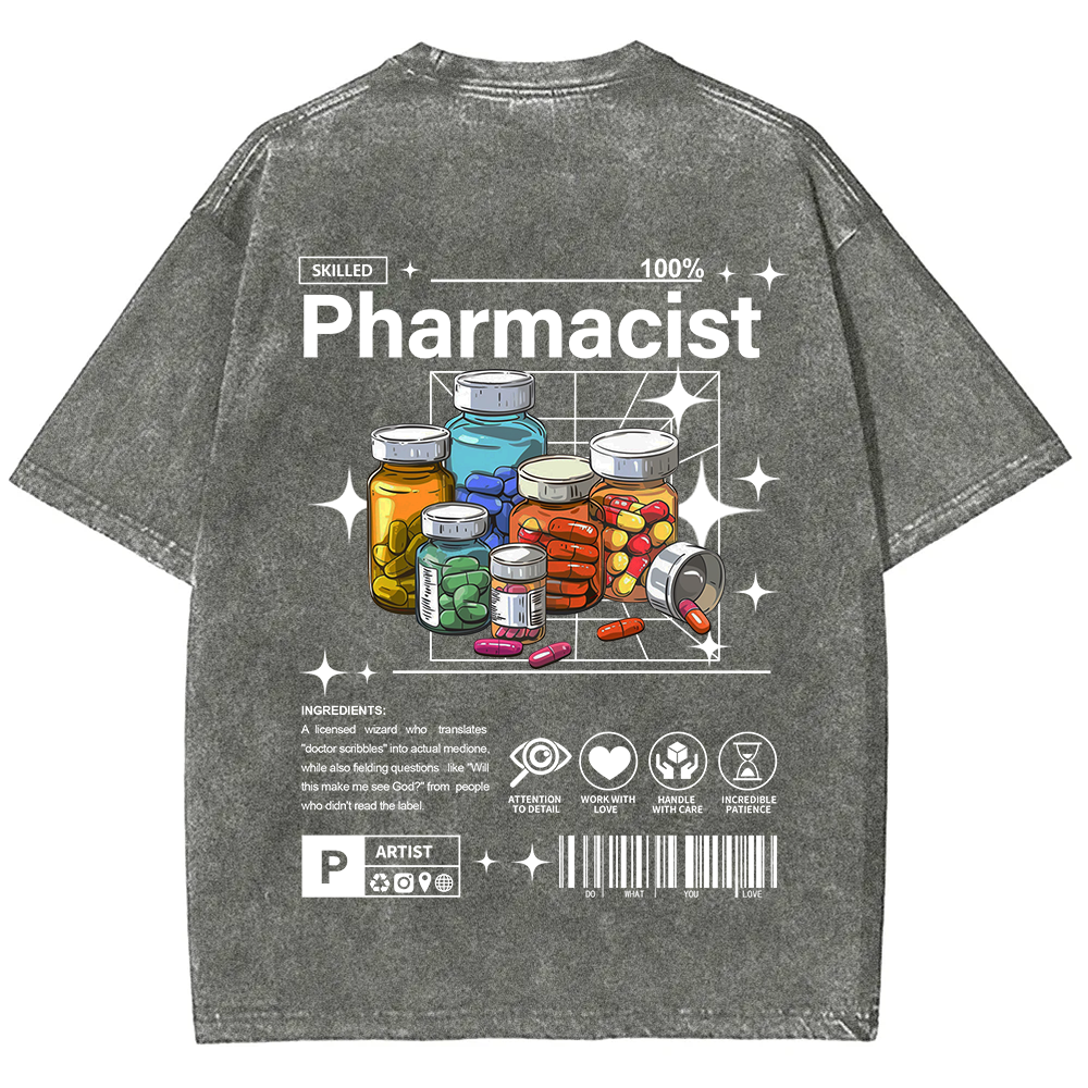Pharmacist Unisex Fit Washed T-Shirt