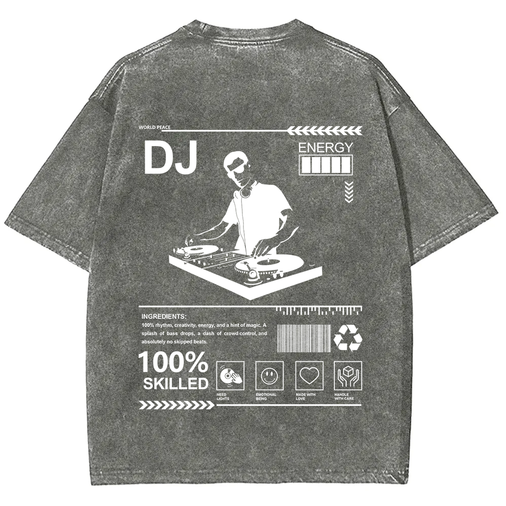 DJ Unisex Fit Washed T-Shirt