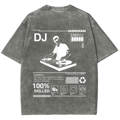 DJ Unisex Fit Washed T-Shirt