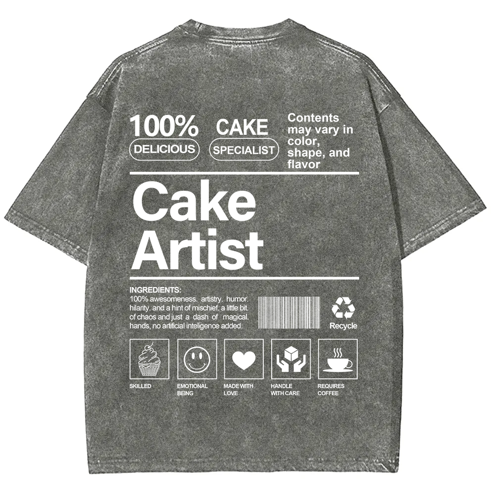 Cake Artist Unisex Fit Washed T-Shirt