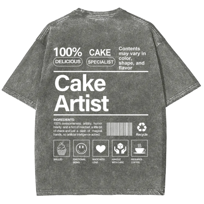 Cake Artist Unisex Fit Washed T-Shirt