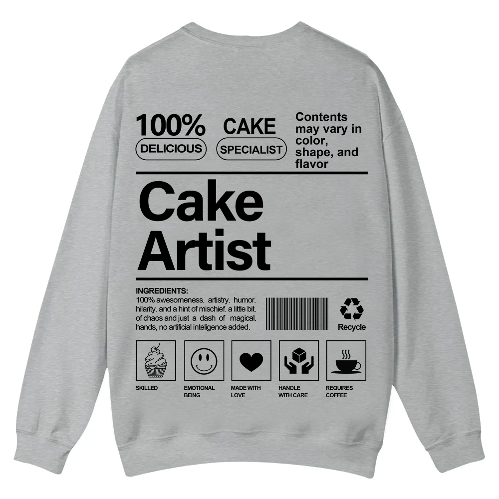 Cake Artist Casual Crewneck Sweatshirt wearishow