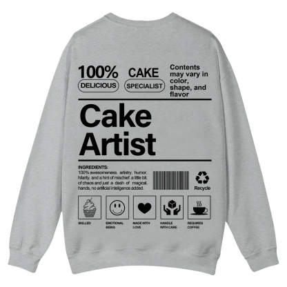 Cake Artist Casual Crewneck Sweatshirt wearishow