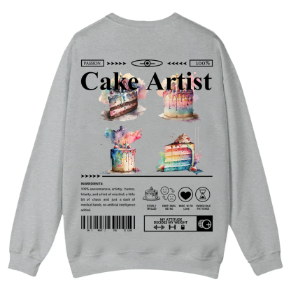 Cake Artist Casual Crewneck Sweatshirt wearishow