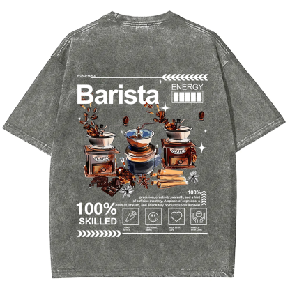Barista Unisex Fit Washed T-Shirt