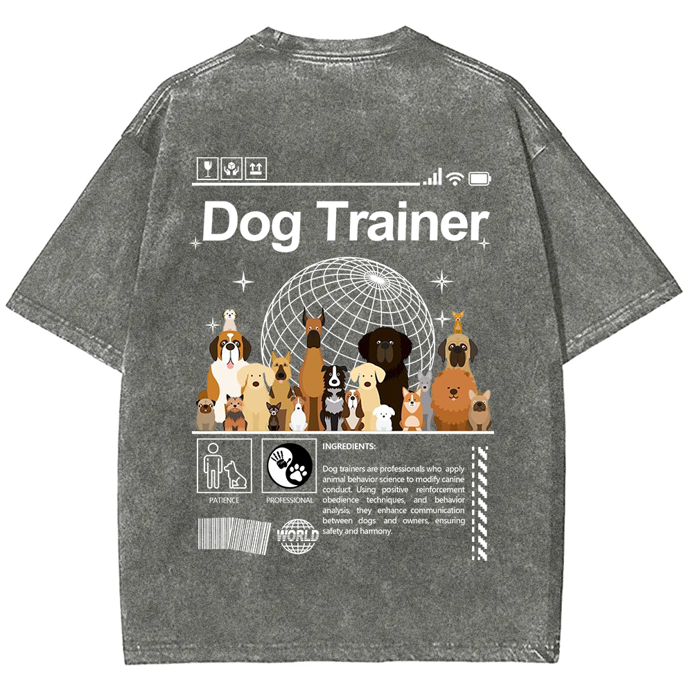 Dog Trainer Unisex Fit Washed T-Shirt