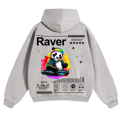 Raver Unisex Solid Color Hoodie wearishow