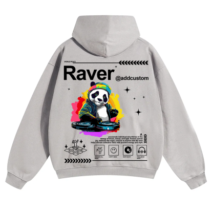 Addcustom Raver Unisex Solid Color Hoodie wearishow