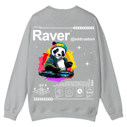 Addcustom Raver Casual Crewneck Sweatshirt wearishow