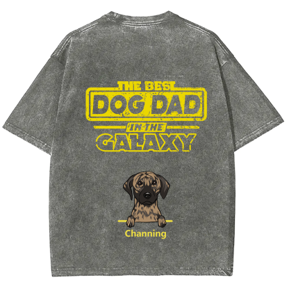 The Best Dog Dad In The Galaxy - Personalized Custom Unisex T-shirt