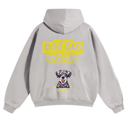 The Best Dog Dad In The Galaxy - Personalized Custom Unisex Hoodie