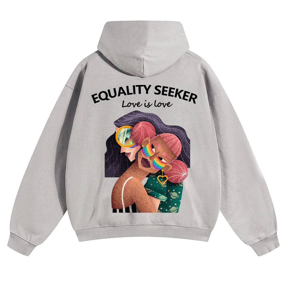 Equality Seeker Love Is Love Unisex Solid Color Hoodie wearishow