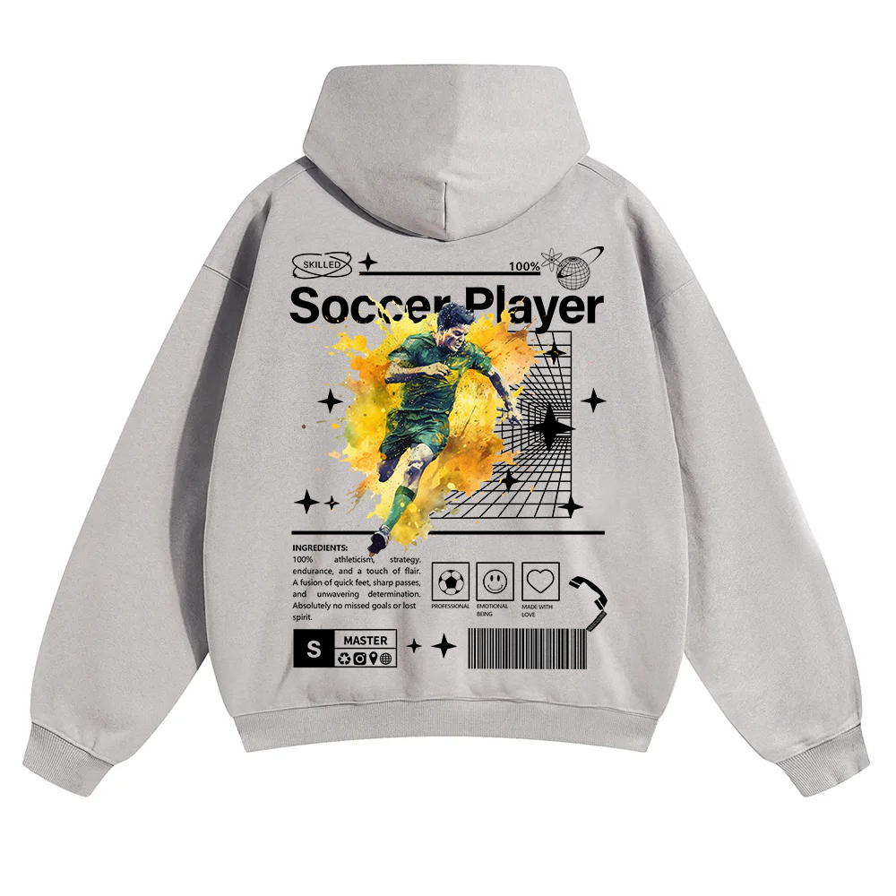 Soccer Player Unisex Solid Color Hoodie wearishow