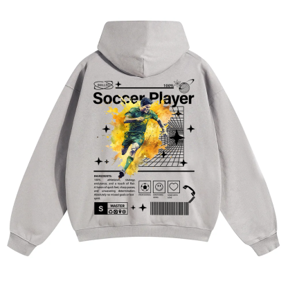 Soccer Player Unisex Solid Color Hoodie wearishow