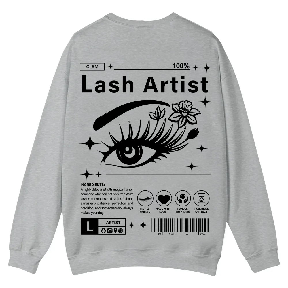 Lash Artist Casual Crewneck Sweatshirt wearishow