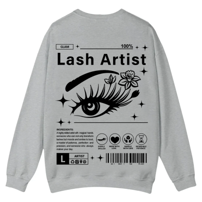 Lash Artist Casual Crewneck Sweatshirt wearishow