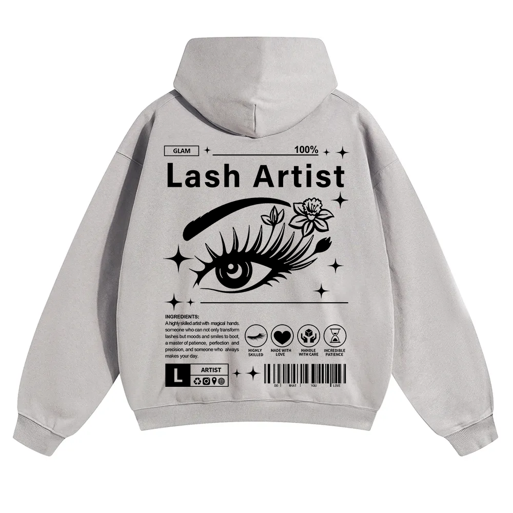Lash Artist Unisex Solid Color Hoodie wearishow