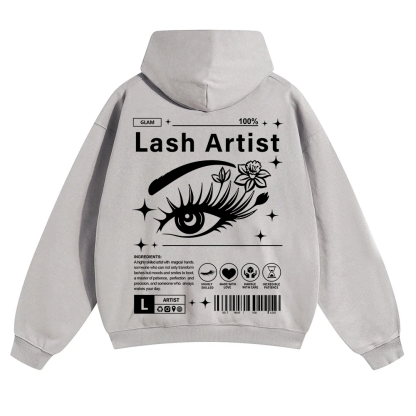 Lash Artist Unisex Solid Color Hoodie wearishow