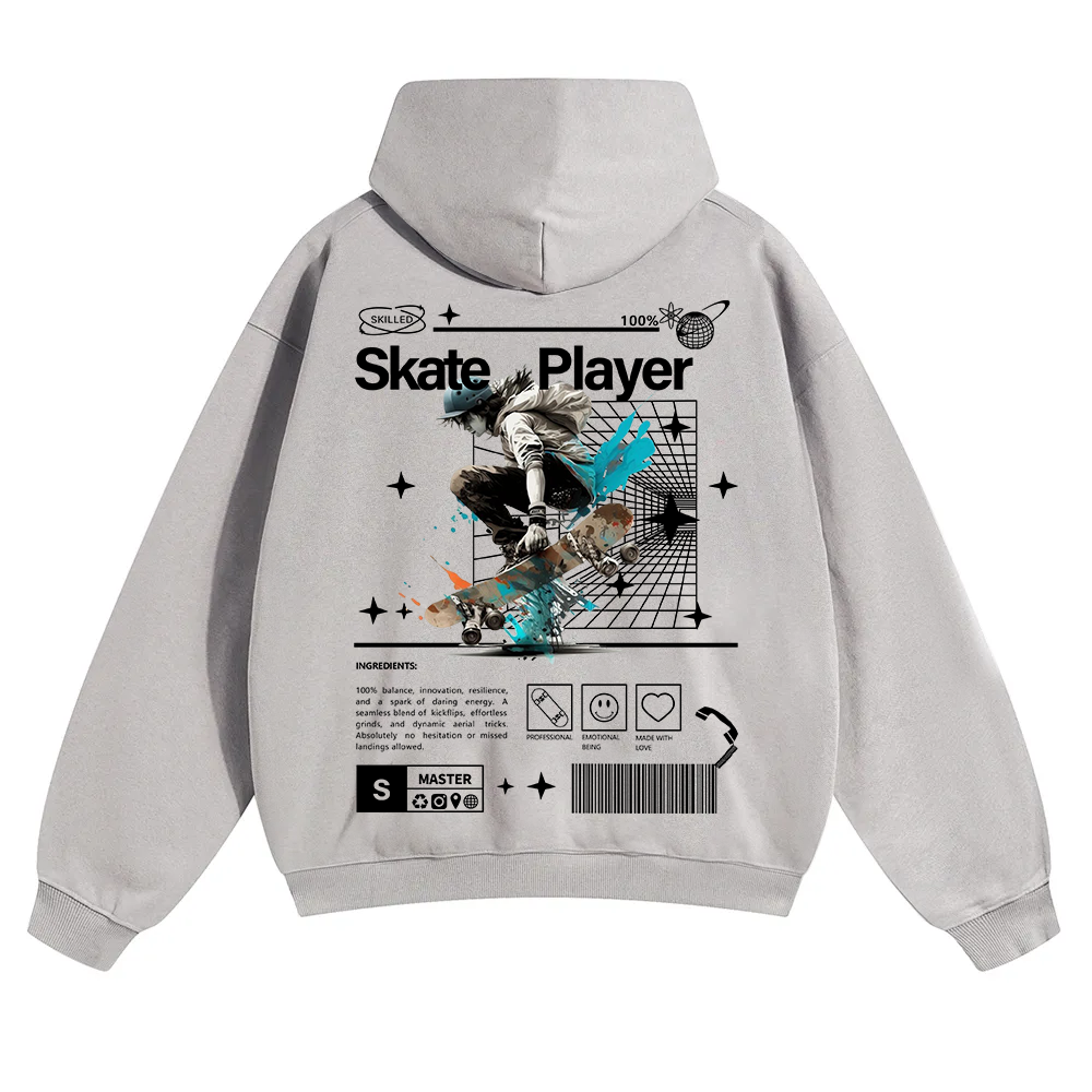 Skate Player  Unisex Solid Color Hoodie wearishow