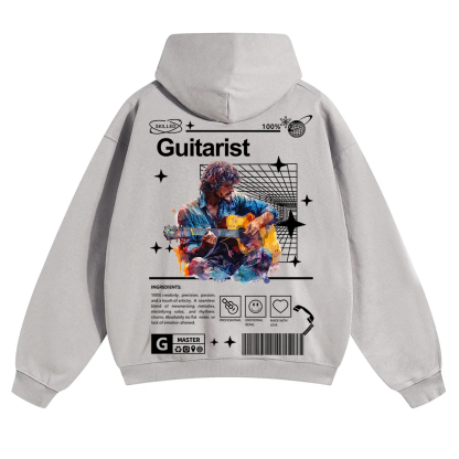 Guitarist Unisex Solid Color Hoodie wearishow